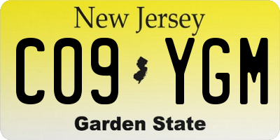 NJ license plate C09YGM