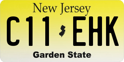 NJ license plate C11EHK