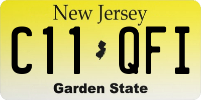 NJ license plate C11QFI
