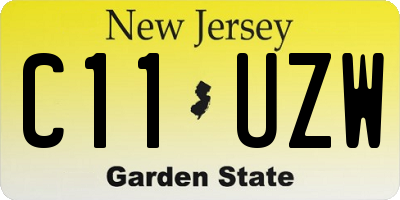 NJ license plate C11UZW