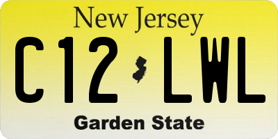 NJ license plate C12LWL