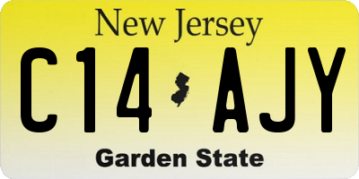 NJ license plate C14AJY