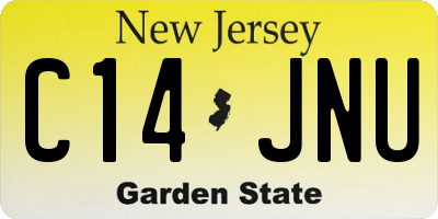 NJ license plate C14JNU