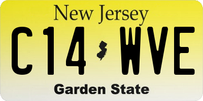 NJ license plate C14WVE
