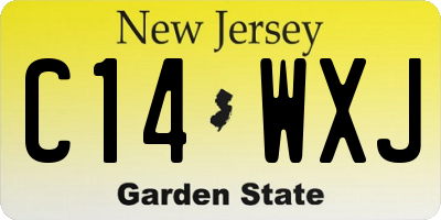 NJ license plate C14WXJ