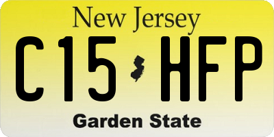 NJ license plate C15HFP
