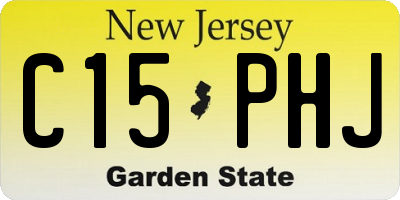 NJ license plate C15PHJ