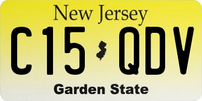 NJ license plate C15QDV