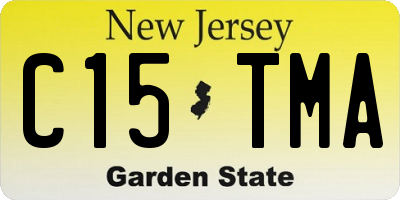 NJ license plate C15TMA