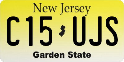 NJ license plate C15UJS