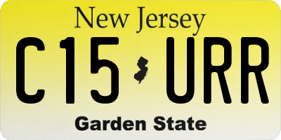 NJ license plate C15URR