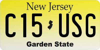 NJ license plate C15USG