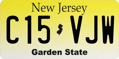 NJ license plate C15VJW