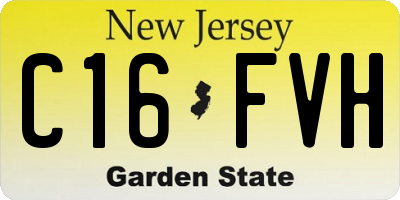 NJ license plate C16FVH