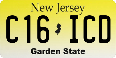 NJ license plate C16ICD