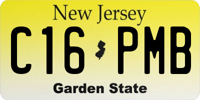 NJ license plate C16PMB