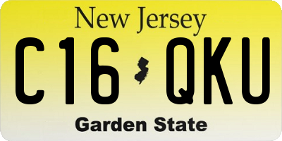 NJ license plate C16QKU