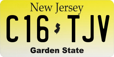 NJ license plate C16TJV