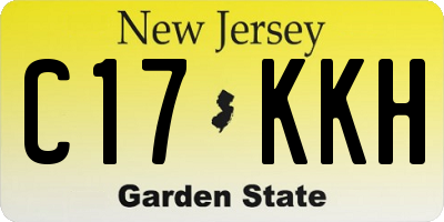 NJ license plate C17KKH