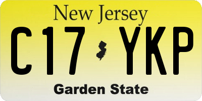 NJ license plate C17YKP