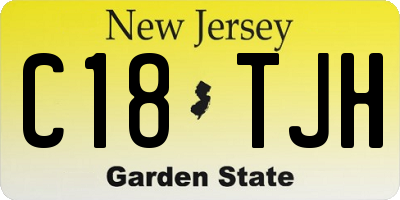 NJ license plate C18TJH