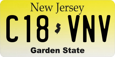 NJ license plate C18VNV