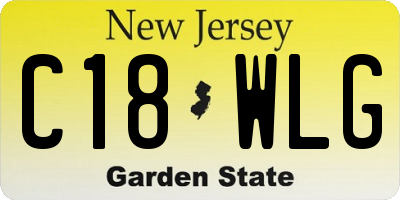 NJ license plate C18WLG