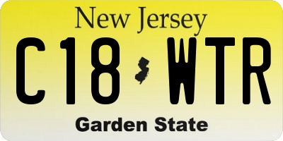NJ license plate C18WTR