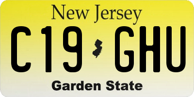NJ license plate C19GHU