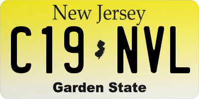 NJ license plate C19NVL