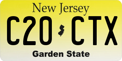 NJ license plate C20CTX
