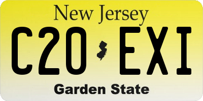 NJ license plate C20EXI