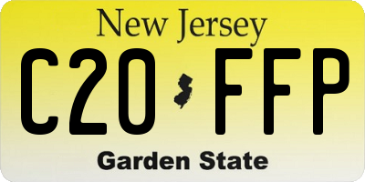 NJ license plate C20FFP