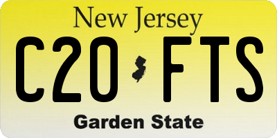 NJ license plate C20FTS