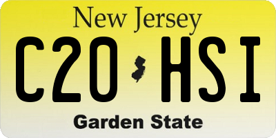 NJ license plate C20HSI