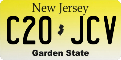 NJ license plate C20JCV