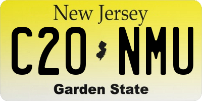 NJ license plate C20NMU