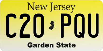 NJ license plate C20PQU