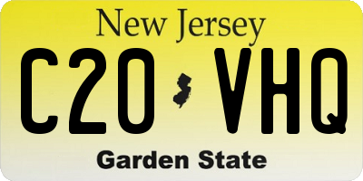 NJ license plate C20VHQ