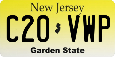 NJ license plate C20VWP