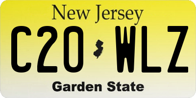NJ license plate C20WLZ