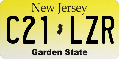 NJ license plate C21LZR