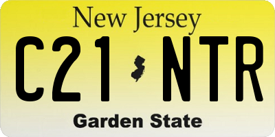 NJ license plate C21NTR