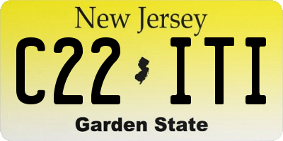 NJ license plate C22ITI