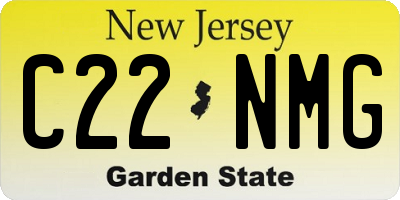 NJ license plate C22NMG