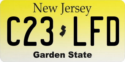 NJ license plate C23LFD