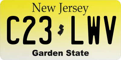 NJ license plate C23LWV