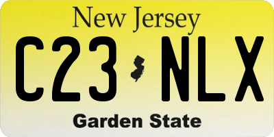 NJ license plate C23NLX