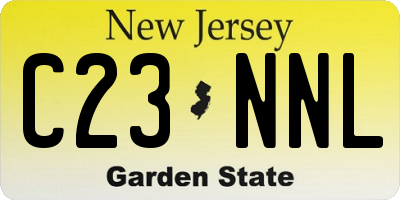 NJ license plate C23NNL