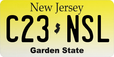 NJ license plate C23NSL